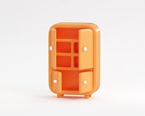 3D model Cartoon Almirah