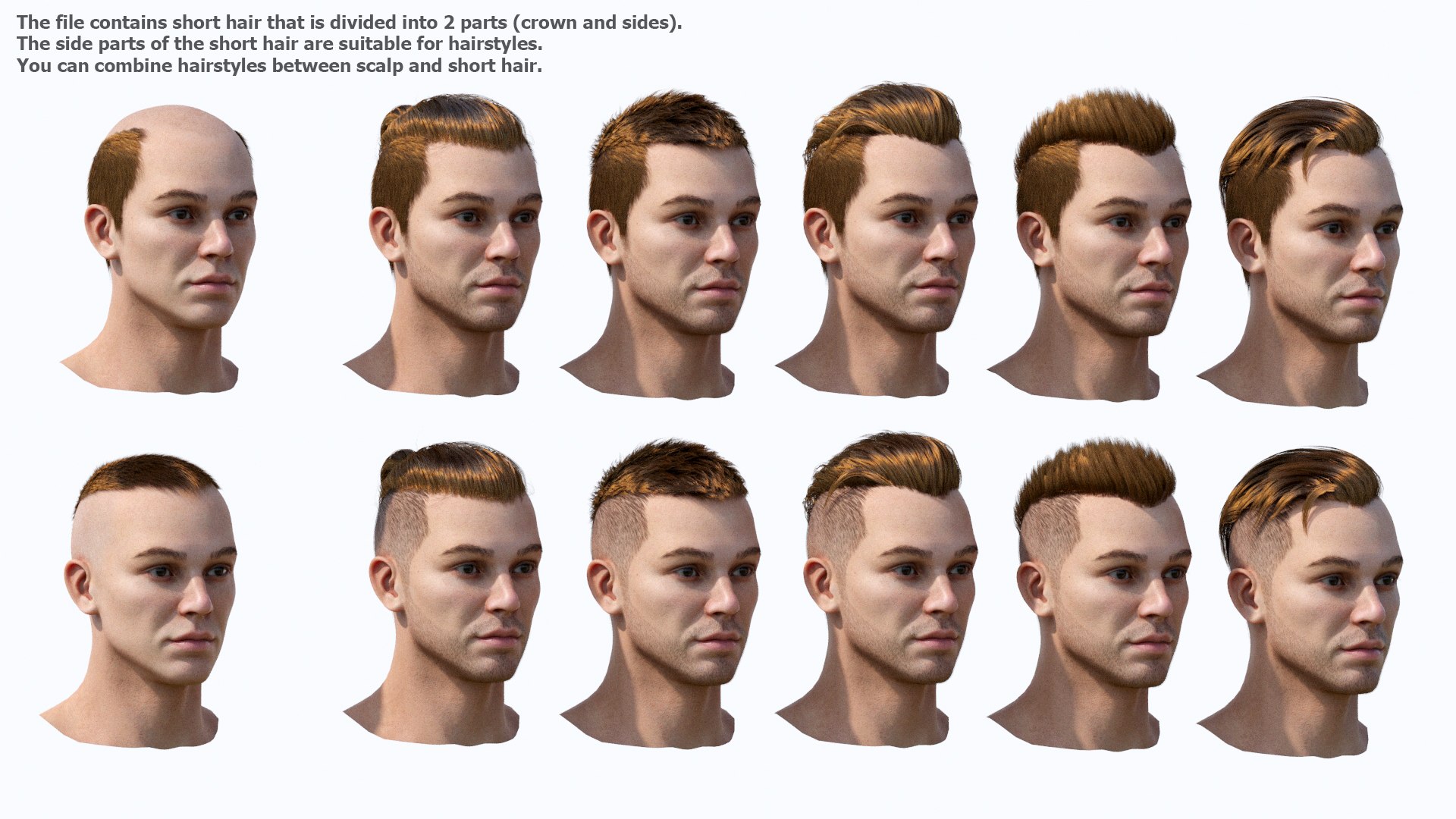 3D Hairstyles https://p.turbosquid.com/ts-thumb/uE/GwDg8S/cm/hairstyle_13copy/jpg/1744291775/1920x1080/fit_q87/8c76c5bceba8c98f6d6da228d3177d6be4510141/hairstyle_13copy.jpg