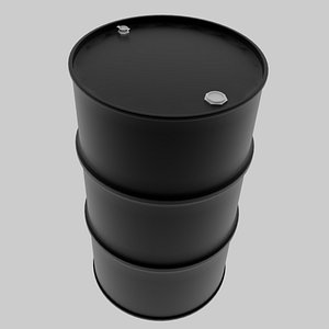 3D black barrel model