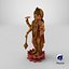 Lord Narayan Vishnu Statue 3D Model  High Detail Hindu Deity Sculpture 3D model