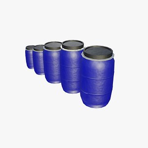 Plastic Open Head Drum Collection 3D model