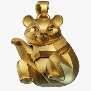 Stylized Panda Jewelry Pendant