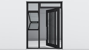 Aluminium door 231 3D model