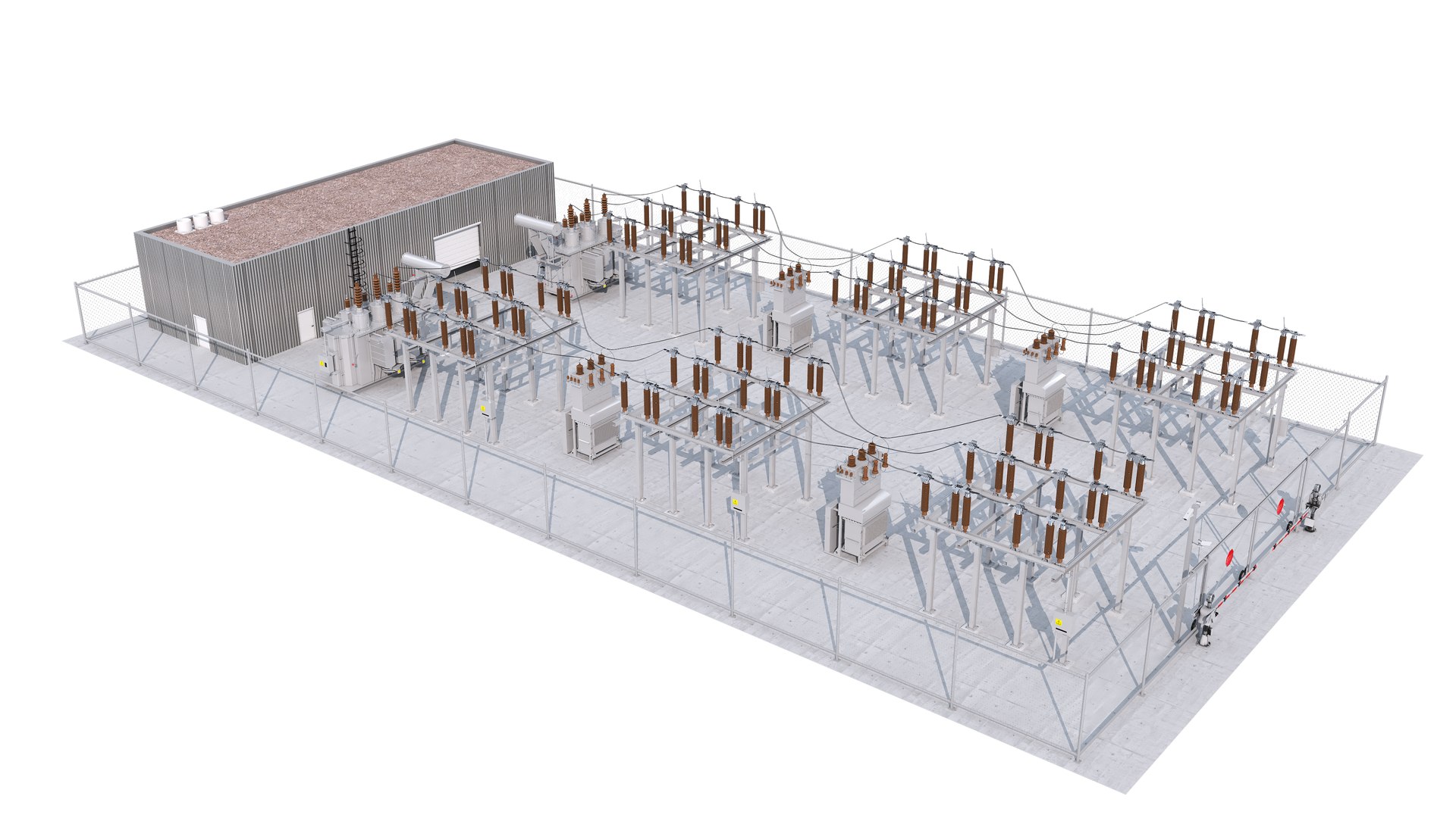 Electrical Substation Scene Model - TurboSquid 2272869