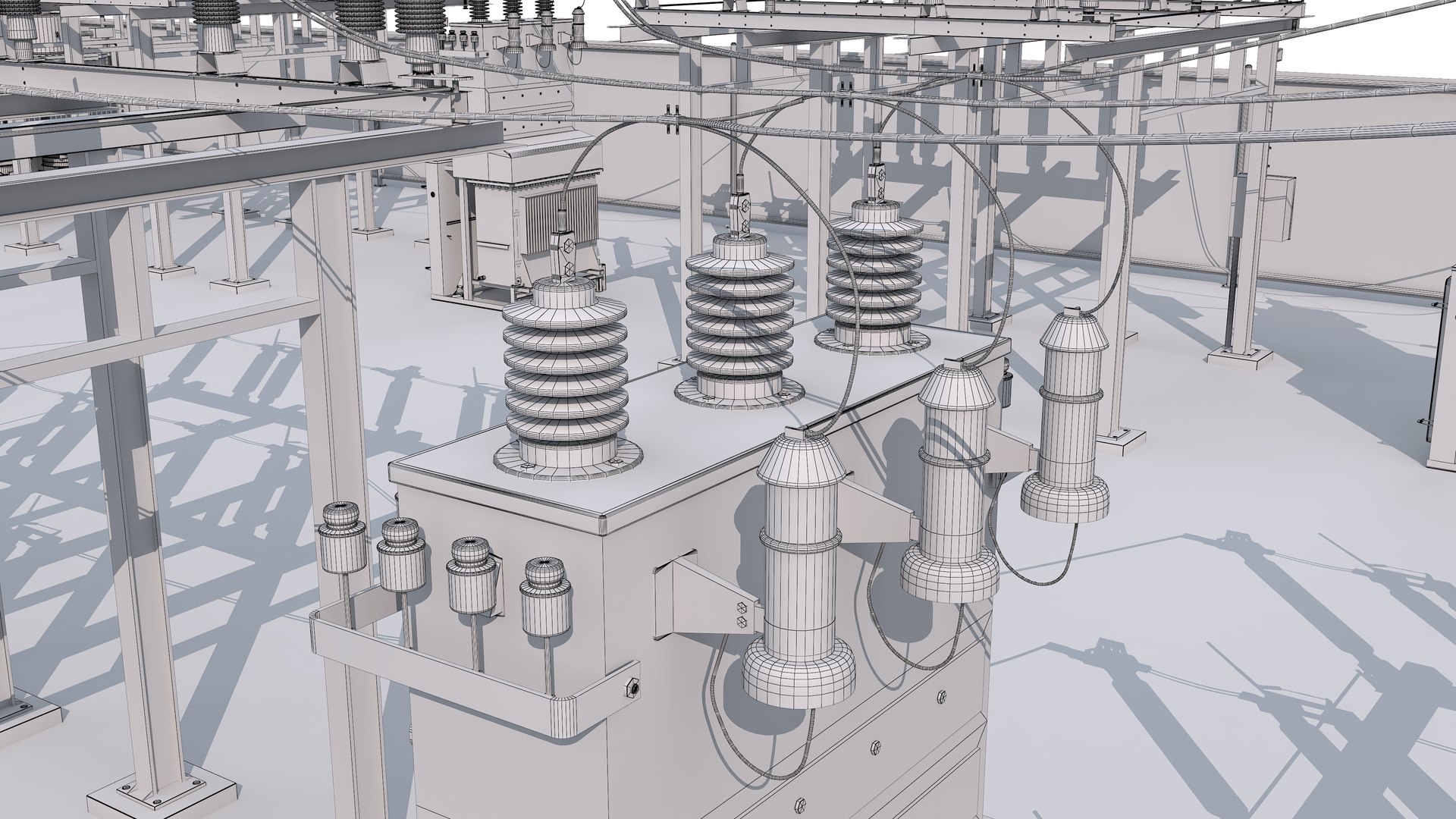 Electrical Substation Scene Model - TurboSquid 2272869