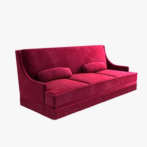 fully red velvet 3D model