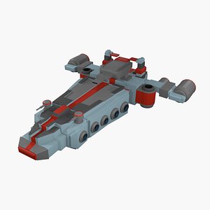 Low-poly spaceship