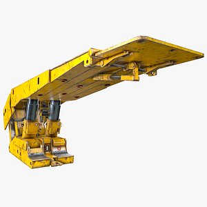 3D Longwall Mining Roof Support Low-poly 3D Model