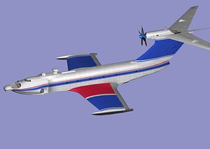 3d model orlenok ekranoplans aircraft