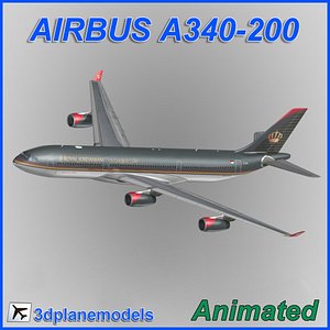 3d model airbus a340-200