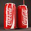3d coca cola cans red model
