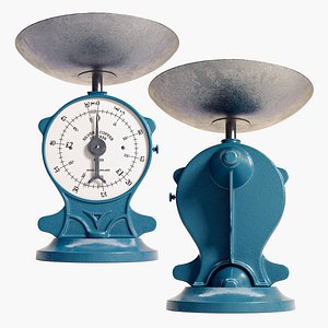 Vintage Cast Iron Weighing Scale 3D model