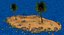 3D model palm island