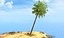 3D model palm island
