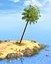 3D model palm island