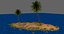 3D model palm island