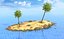 3D model palm island