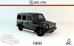 3d mercedes-benz g55 amg model
