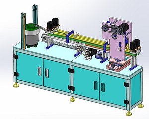 3D Automatic Betel Nut Feeding Slitting and Transfer Conveyor 3D CAD Model model