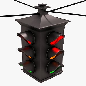 3d traffic light model