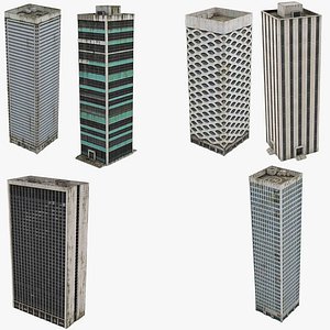 Low-poly Skyscrapers Collection