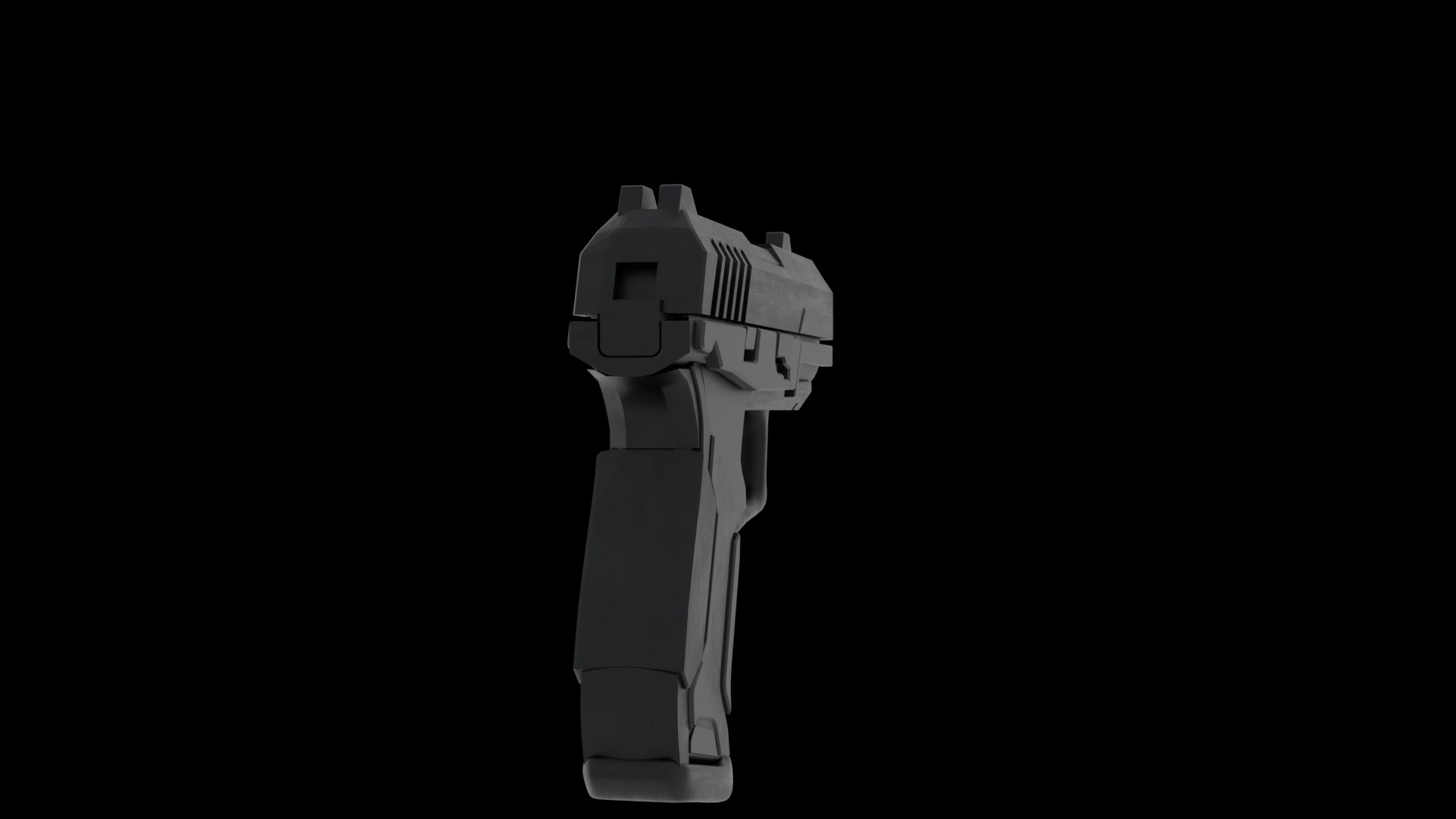 Stylized Low Poly Pistol Game Ready Handgun Low Poly Weapon FPS Asset ...