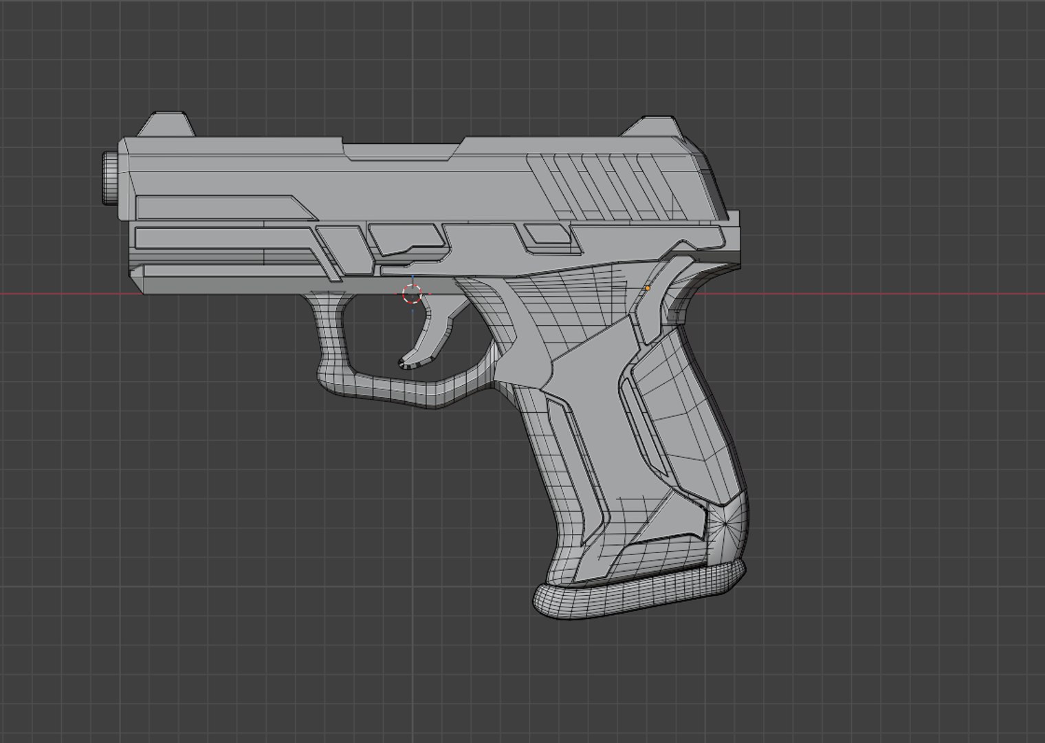 Stylized Low Poly Pistol Game Ready Handgun Low Poly Weapon FPS Asset ...