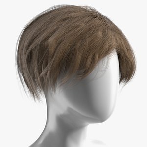 Short Layered Bob Hairstyle Wig Brown