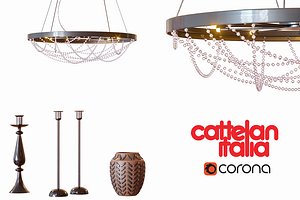 CRISTAL chandelier + Decor 3D