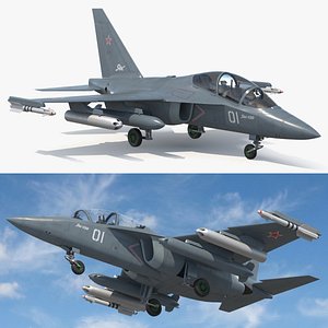 Yakovlev Yak-130 Aermacchi M-346 Simplified 3D model