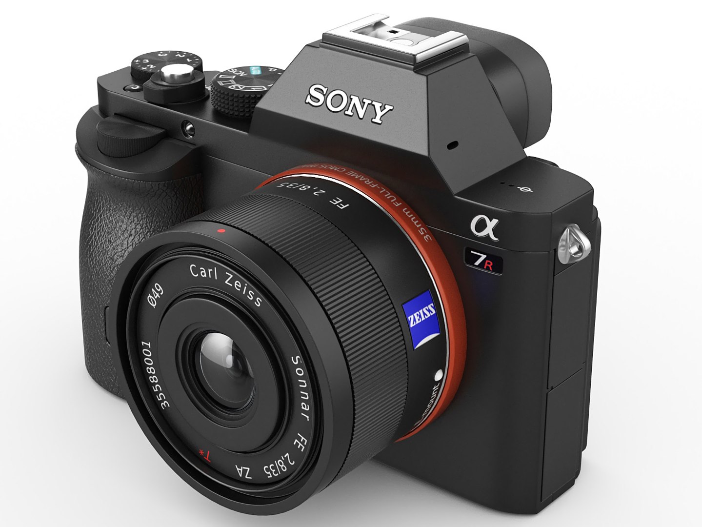 3d Sony Alpha 7r Camera Lens Model
