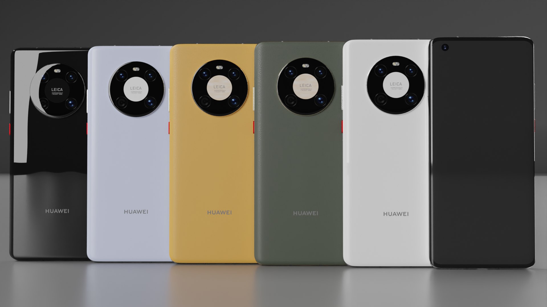 Huawei Mate 40 All Colors Smartphone 3D - TurboSquid 2073979
