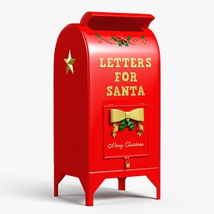 letters santa mailbox 3D model