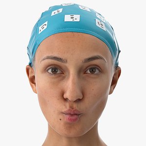 3D Joy Human Head Cheek Suck AU35 Clean Scan