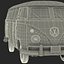 Volkswagen Type 2 Panel Van Simple Interior Green 2 3D Model