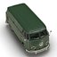 Volkswagen Type 2 Panel Van Simple Interior Green 2 3D Model