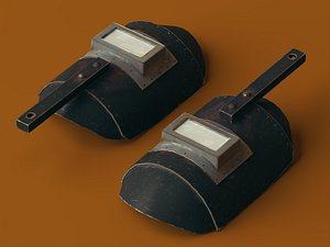 3D model Old Hand Held Welding Helmet Asset Pack 3D Model