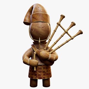 Wooden Boy Scottish 3D model