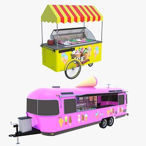 Ice Cream Truck And Cart