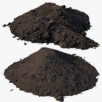 Heaps of black earth