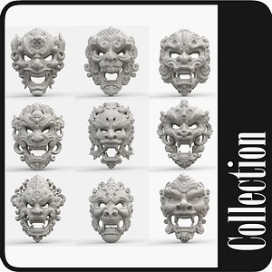 Collection 4 Indonesian Masks