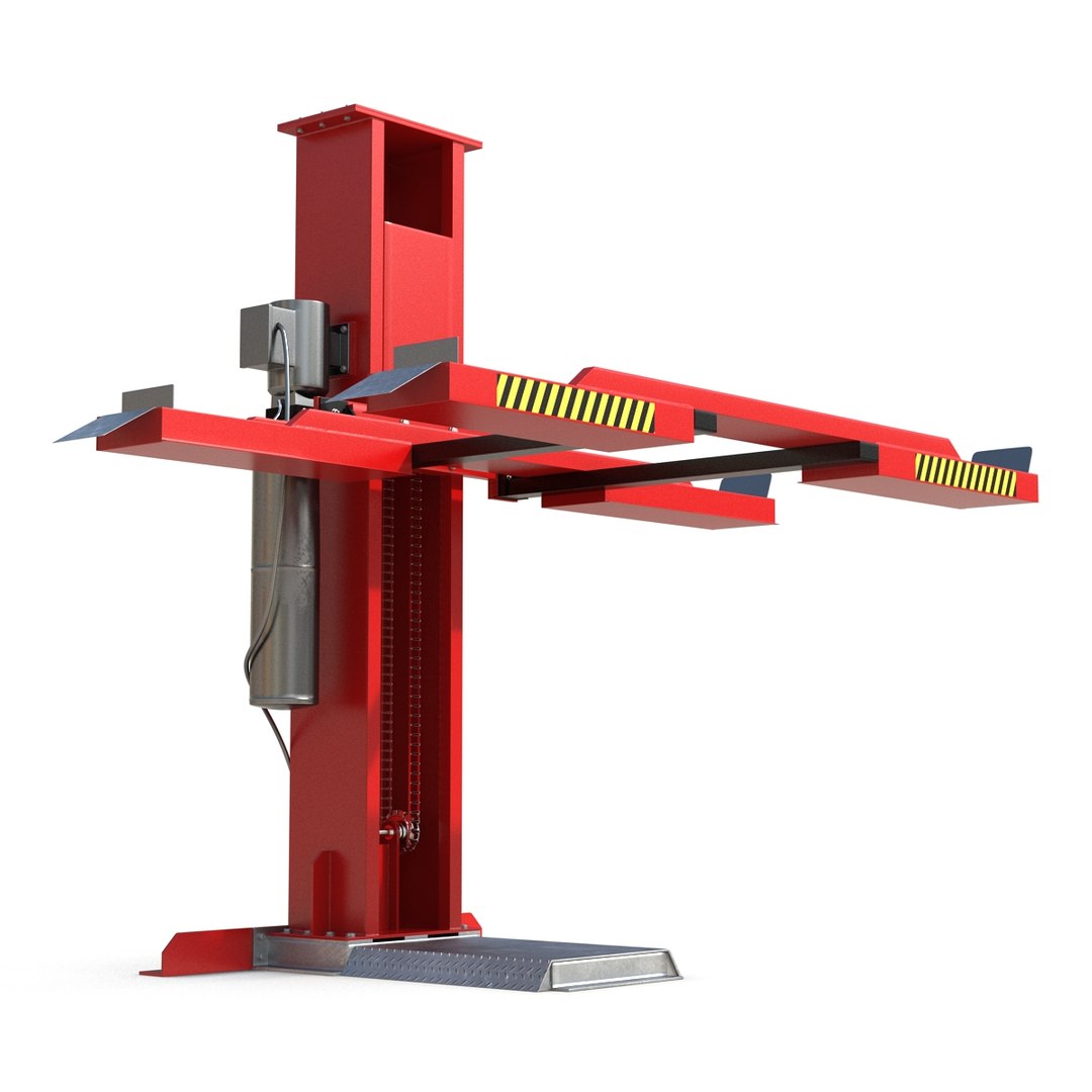 single post car lift 3d model