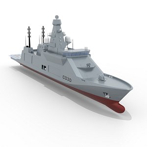 3D Warship Multi-Purpose Frigate