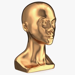 Female Mannequin Head Golden