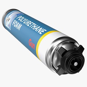 3D PU Construction Foam Can model