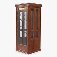 Antique Wooden Phone Booth