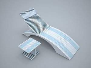3d pool chair model