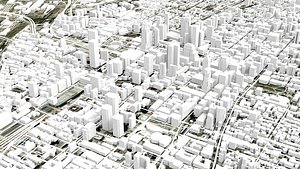 3D model Cityscape Montreal Canada