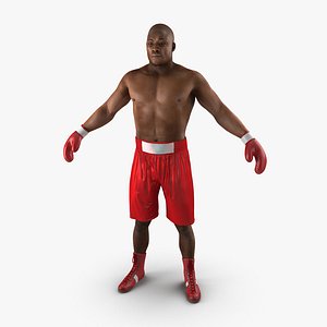 african american boxer red 3d max