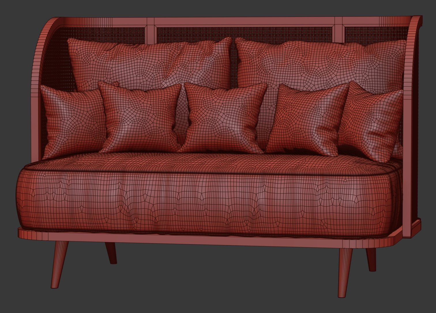 3D twoseater garden sofa model TurboSquid 1660171